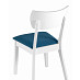 Стул "Джойс" (Рогожка Синяя/Дерево цвет Белый)/SG/Tms