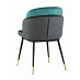 Стул "Альба" (Велюр Бирюзовый/Велюр Антрацит/Металл Черный)/SG/Pnl
