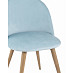 Стул "Саймон" (Велюр Пыльно-голубой/Металл имитация дерева)/SG/Ln