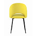 Стул "Ханна" (Велюр Желтый матовый/Металл Черный)/SG/Sf