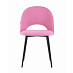 Стул "Ханна" (Велюр Розовый матовый/Металл Черный)/SG/Sf