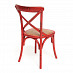 Стул "Прованс" (Дерево цвет Античный красный/Сиденье Ротанг) Tch/12834