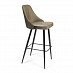 Стул барный "Фьюжн" (Велюр Темно-серый/Металл Черный) Tch/14346