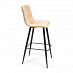 Стул барный "Чили" (Велюр Бежевый/Металл Черный) Tch/14354