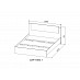 Кровать 1600 "Селин" (Дуб Сонома/Белый глянец) -DSV/Сф/СКР 1600.1