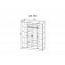 Шкаф 4х дверн. 1,6 "Селин" (Дуб Сонома/Белый глянец/Зеркало) -DSV/Сф/СШК 1600.1