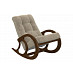 Кресло-качалка plus "Морган" (Массив дерева) (Цвет Орех/Велюр Cortex beige)/Эл