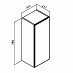 Шкаф 0,4 навесн. "Кенди"(МДФ)(Белый)-Rn/Kr