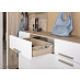 Комод "Лесли"(МДФ)(Дуб Крафт серый/Белый глянец)/Mb/Ln_13.121