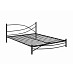 Кровать 1600 modern "Ларго"(Металл Черная шагрень)-MS/Мд