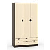 Шкаф 7 120х210 grand "Лаворо" (Венге / Дуб выбеленный) /1736