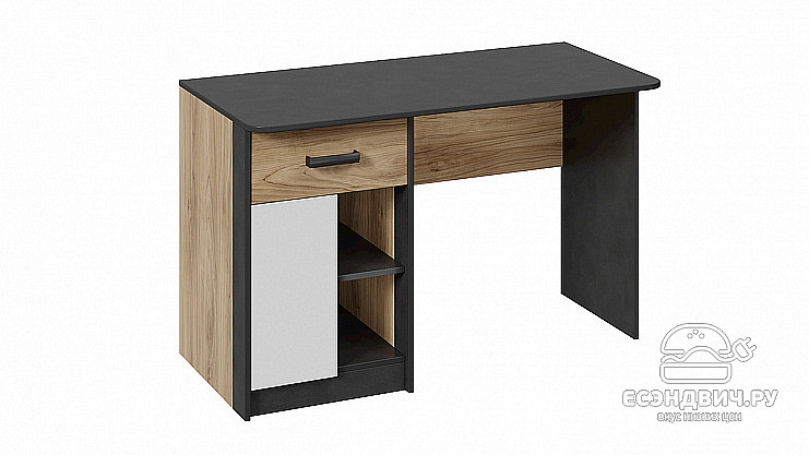 Стол письменный "Rico"(Яблоня Беллуно/Белый глянец/Матера)-Tr-Рк