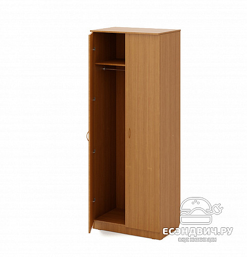 Шкаф распашной 2-х дверный штанга "Рики" (Белёный дуб) EsandwichШК-05