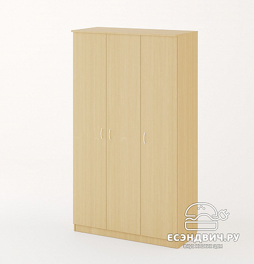Шкаф распашной 3-х дверный "Рики" (Белёный дуб) EsandwichШК-06