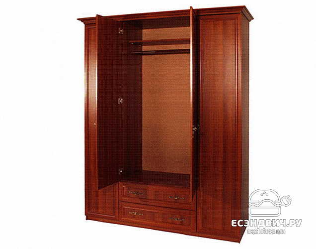 Шкаф распашной 4-х дверный grand combinatto  "Брендон" (Ольха) Esandwich25