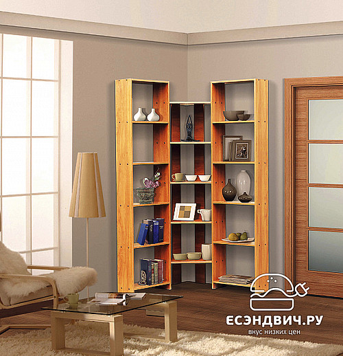 Стеллаж угловой "Коста" (Вишня) EsandwichVITA С-4