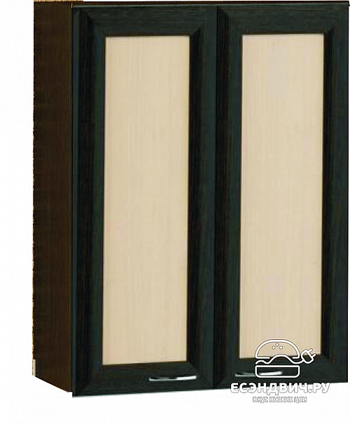Шкаф 600 с посудосушителем "Мокко" (рамочный) (Венге/Бел. дуб) EsandwichKХШ-06