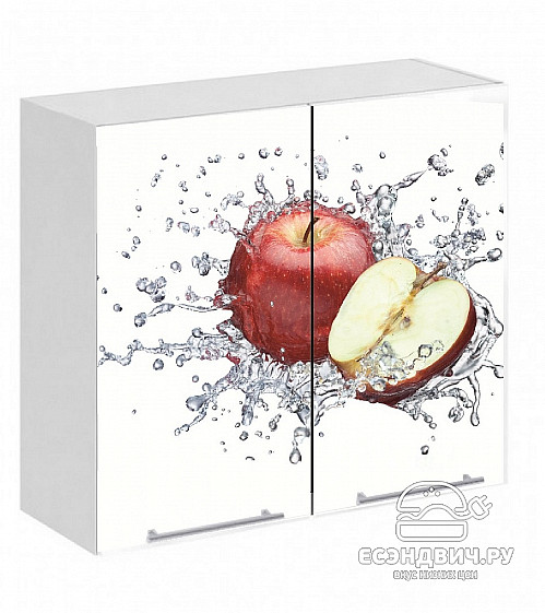 Шкаф 800 с полкой "Бруско"  (МДФ) (Фотопечать Красное яблоко) EsandwichИЦШВ 800