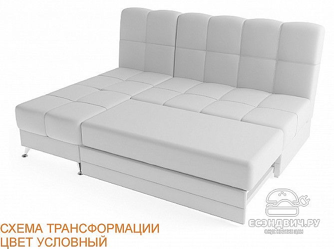 Диван угловой (левый) Вегас  (Флок Monti ivory/Флок Light 20 (black))