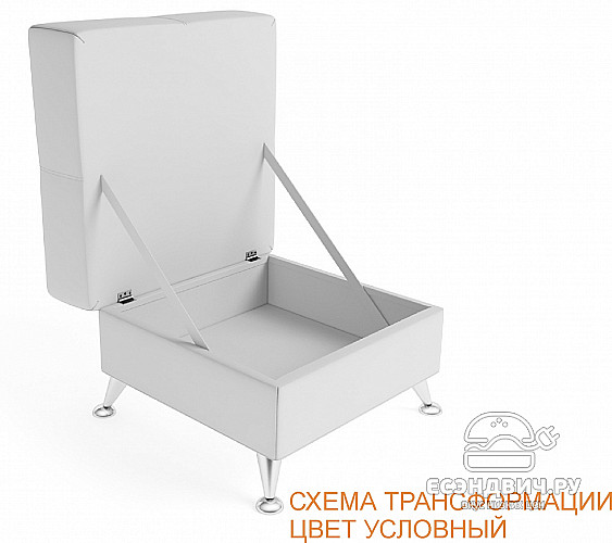 Банкетка quadro Вегас  (Флок Naomi bone/Флок Cortni bone)