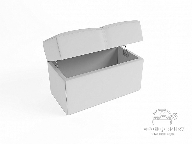 Банкетка Вегас (Флок Hoku bronze/Кожзам. Omega 07 dark brown)