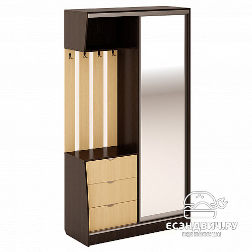 Прихожая grand "Вэлкам" (Венге/Белёный дуб) EsandwichПР-07