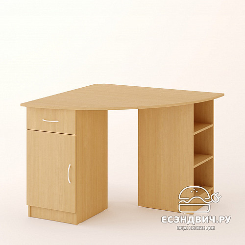 Стол компьютерный угловой  simple "Ричи" (Белёный дуб) EsandwichСК-16