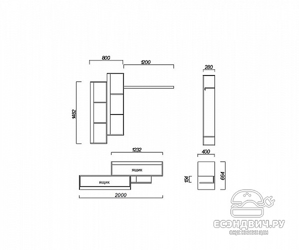 Гостиная 2,0  step "Квадро" (МДФ)  (Дуб французский/Белый глянец) VITA-V21