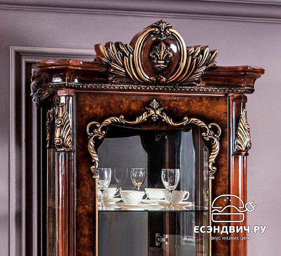 Гостиная 3предм."Джульетта" (МДФ) (Корень дуба глянец/Патина/Стекло) UgMs