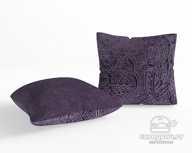 Подушка декор. (комплект 2шт.) 42*42 Torta (Велюр Glance Twiddle Viola (AT)/Велюр Glance Viola (AT))