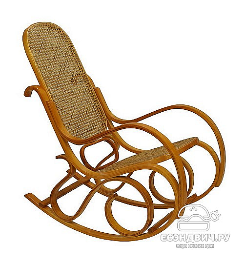 Кресло-качалка "Рипозо" (Дерево тонир.Дуб/Ротанг) Mb/1807L