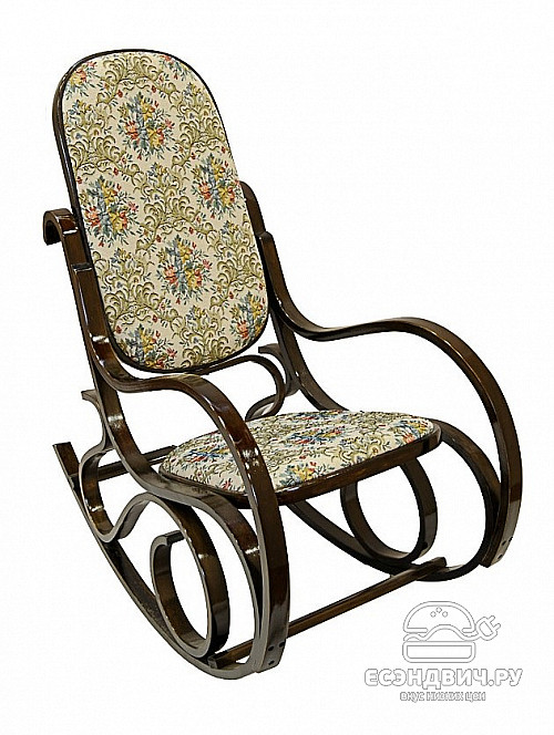 Кресло-качалка "Рипозо" (Дерево тонир.Темн.Дуб/Гобелен) Mb/1807-2