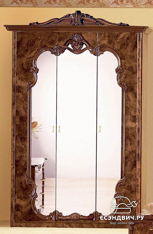 Спальный гарнитур 6 предм."Севилья" (МДФ) (Орех Итальянский/Шелкография) MrBg