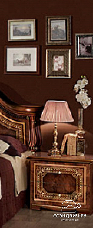 Спальный гарнитур 6 предм.  "Тоскана" (МДФ) (Орех Итальянский/Шелкография) MrGr