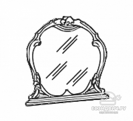 Зеркало "Севилья" (МДФ) (Бежевый/Шелкография) MrBg