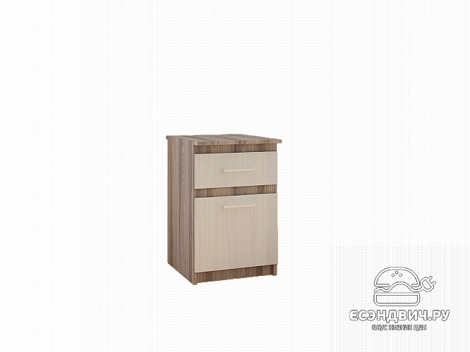 Тумба прикроватная прав. "Оливия" (Анкор темный/Анкор белый) D/Vn