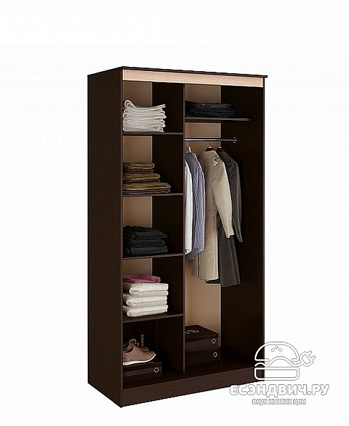 Шкаф-купе 1,14 "Акура" (Венге/Лоредо) EsandwichBTS