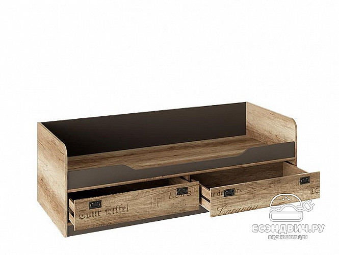 Детский гарнитур 7 предм."Adventure" (Дуб Каньон светлый/Фон серый ) Em/Pl1