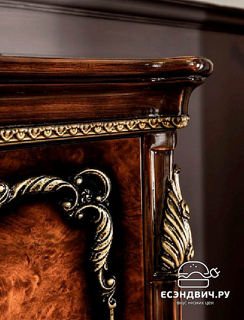 Спальный гарнитур 7 предм. "Джульетта" (МДФ) (Корень дуба глянец/Патина/Бархат) UgMs