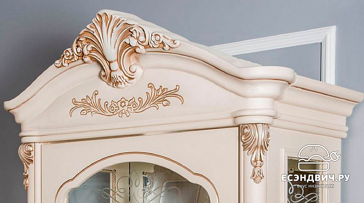 Гостиная 3предм."Дель-Монте" (МДФ) (Крем/Шелкография/Стекло) UgML