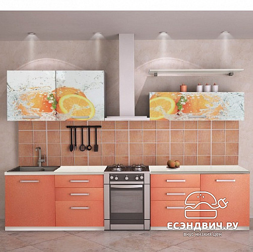 Кухня arancione 2,0 "Кьянти" (Оранжевые блестки) EsandwichBTS