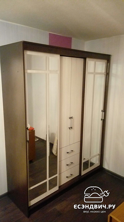 Шкаф-купе 1,7м comb "Роби" (Венге/Лоредо) EsandwichBTS/М