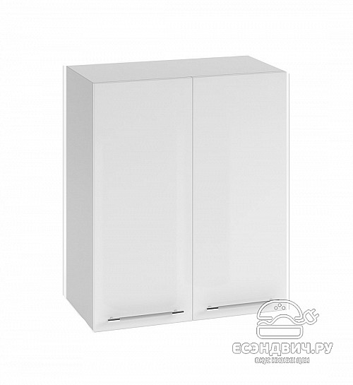 Шкаф 600 "Бруско" (МДФ металлик) (Белый) /ИЦОШВ600