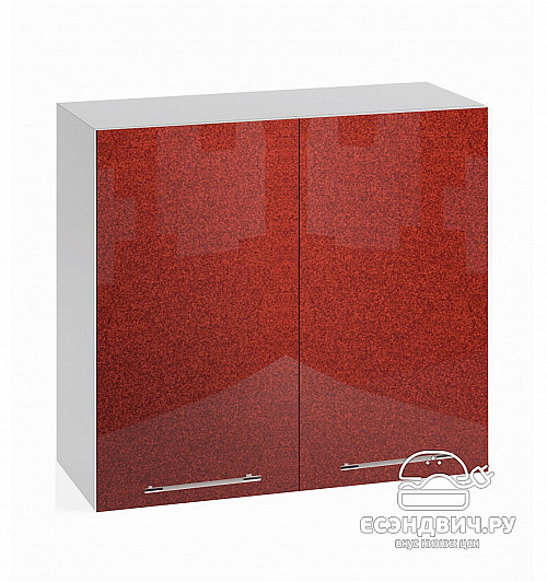Шкаф 800 "Лакрима" (МДФ металлик) (Гранат) /DSV/Olv/П800