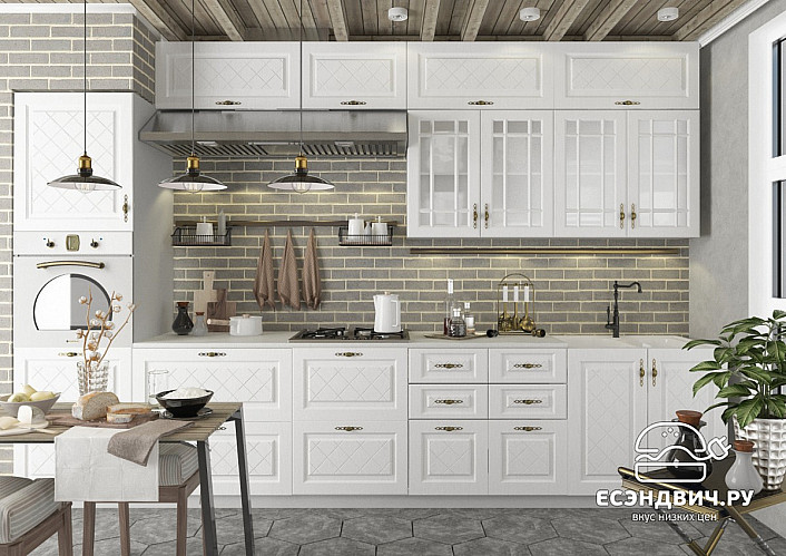 Шкаф 800 "Лорен" (МДФ) (Белый/Стекло) /DSV/Gr/ПС800