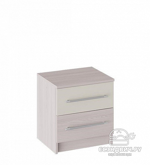 Спальный гарнитур 6 предм."Mishel" (Ясень Шимо/Бежевый фон глянец/Рис.) Em/Ms1