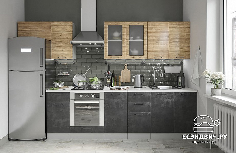 Шкаф угловой 600х600 "The Loft" (МДФ) (Дуб цикорий) /DSV/Loft/ПУ600*600