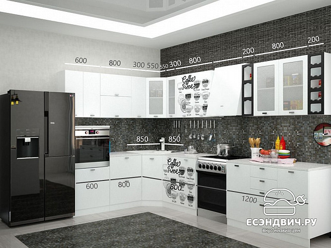 Тумба 1000 4ящ."Чарли" (МДФ) (Белая шагрень) /ИЦSf/ ШНК1000