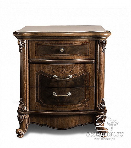 Спальный гарнитур 3 предм. "Медичи" (МДФ) (Орех караваджо/Шелкография/Патина/Лак) UgIl/2