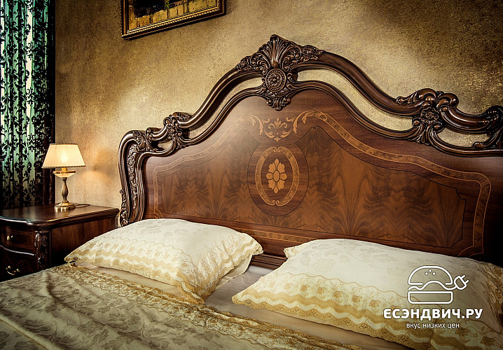Спальный гарнитур 6 предм. "Медичи" (МДФ) (Орех караваджо/Шелкография/Патина/Лак) UgIl/3